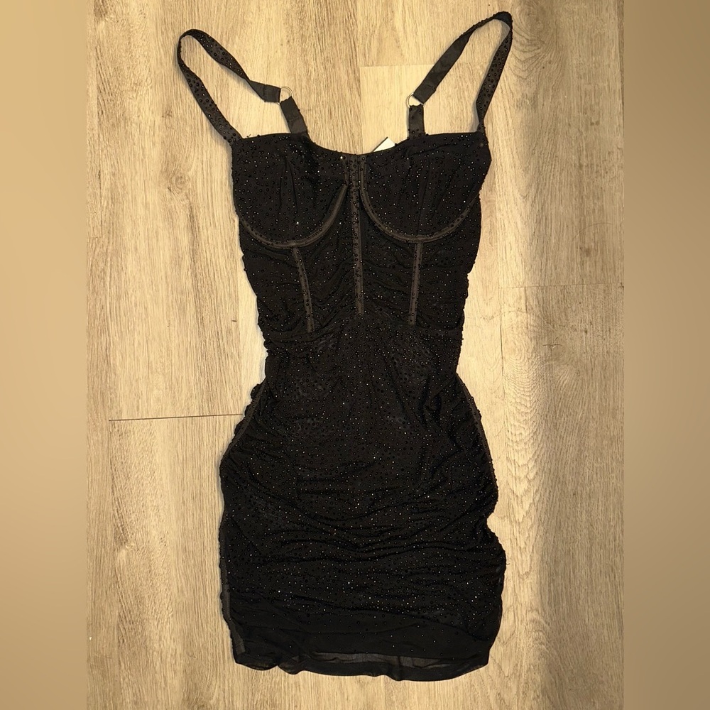 Black rhinestones BodyCon dress🤩